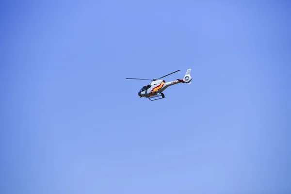 2011 in Granada, GRANADA, spain, SPAIN - JUNE 19: Aerobatic Spanish patrol (Eagle Patrol) perform at an airshow (Open day of the airbase Armilla) on June 19 — Stock Photo, Image