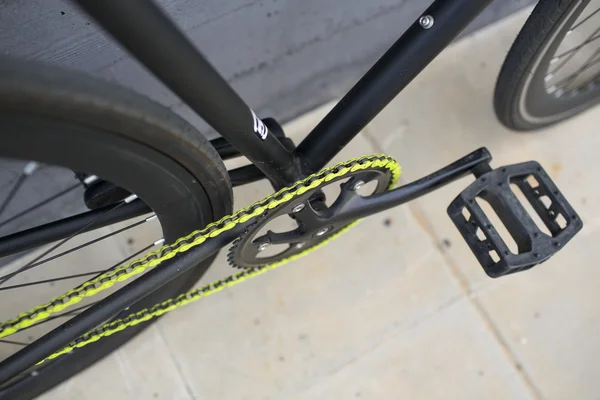Details van fixie fiets. Vaste fiets. — Stockfoto