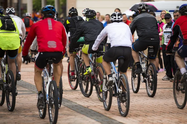 Granada, Spanyolország - június 1-én: Ismeretlen versenyző a verseny a mountain bike "La Mamut Pintácsi Sándorné Bike" a június 1-jén 2014, Granada, Spanyolország — Stock Fotó