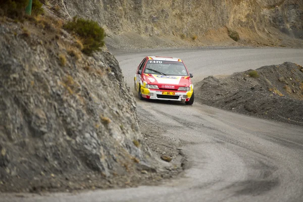 Granada, Spanje - 27 Sep: Onbekende Racer in de "Primer Rally-Crono el Purche", op september 27, 2014 in Granada, Spanje. — Stockfoto