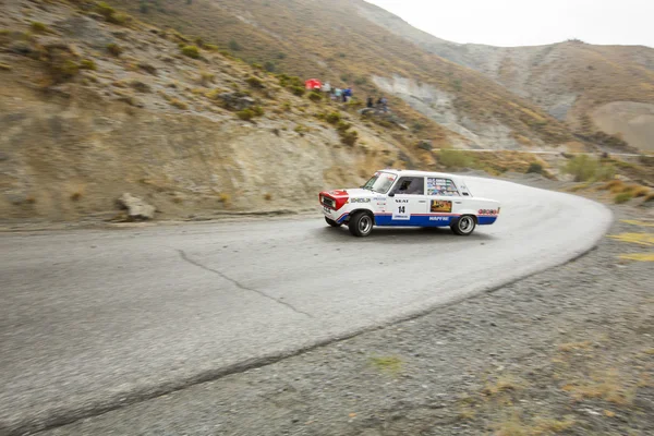 Granada, Spanje - 27 Sep: Onbekende Racer in de "Primer Rally-Crono el Purche", op september 27, 2014 in Granada, Spanje. — Stockfoto