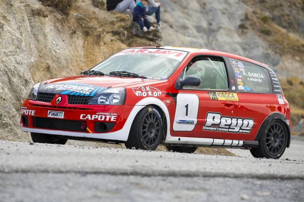 GRANADA, SPAGNA - 27 SETTEMBRE: Sconosciuto Racer nel "Primer Rally-Crono el Purche", il 27 settembre 2014 a Granada, Spagna . — Foto Stock