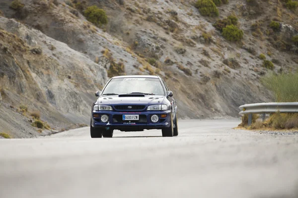 Granada, Spanyolország - Sep 27: Ismeretlen versenyző, a "Primer Rally-Crono el Purche", a szeptember 27, 2014, Granada, Spanyolország. — Stock Fotó