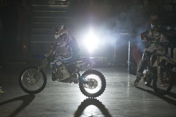 GRANADA, SPAIN - JANUARY 21 FMX show during the Freestyle Championship of Spain , JANUARY 21, 2012, Granada, Spain — Stock Photo, Image