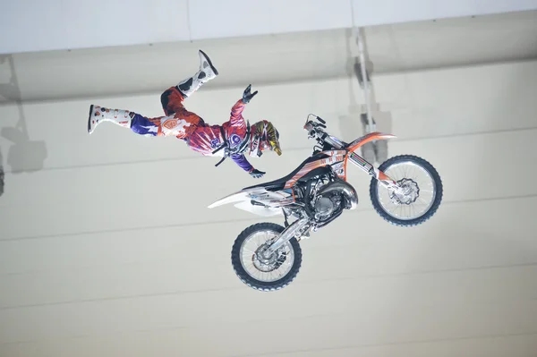 Гранада, Іспанія - 21 січня Fmx Показати під час фристайл Чемпіонат Іспанії, 21 січня 2012, Гранада, Іспанія — стокове фото