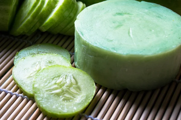 handmade soap from cucumber