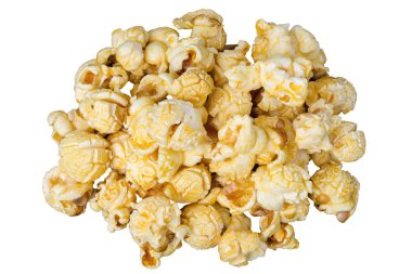 Grup izole karamelli patlamış mısır