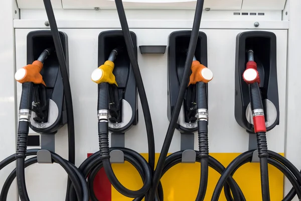 Fuel pumps at a gas station. — Stock Photo, Image