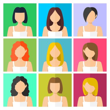 Avatar düz tasarım ayarla