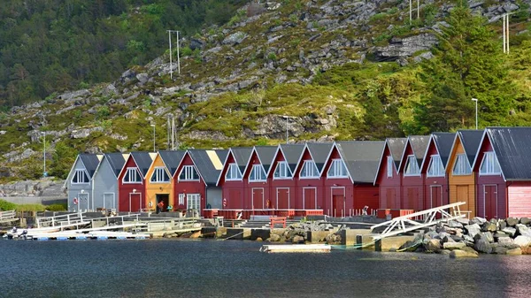 Arquitectura Noruega Casas Típicas Madera —  Fotos de Stock