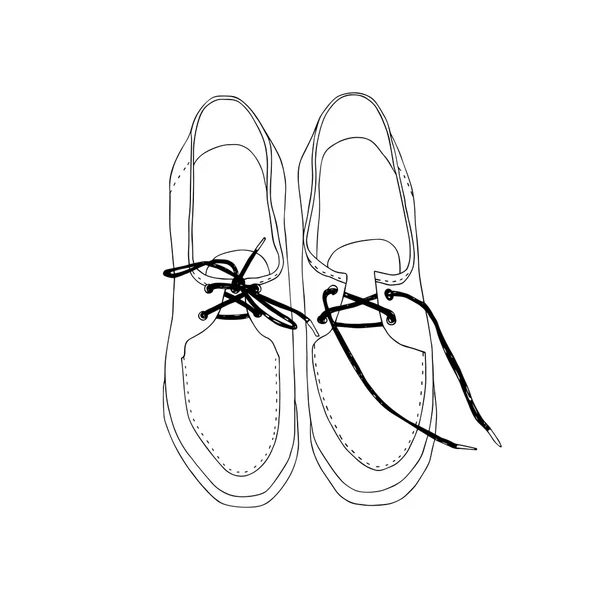 Pár cipő. Kézzel rajzolt design. Vektor. — Stock Vector