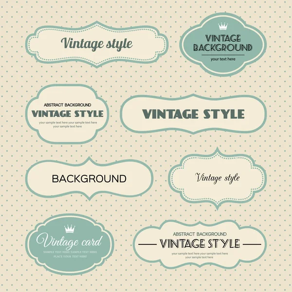 Vector set of vintage frames — Stock Vector