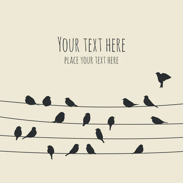 Vecteurs Pour Oiseaux Sur Fil Illustrations Libres De