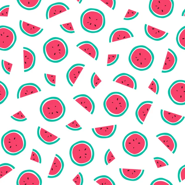 Nahtloses Wassermelonenmuster. — Stockvektor