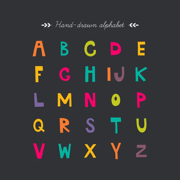 Alfabeto vectorial dibujado a mano . — Archivo Imágenes Vectoriales