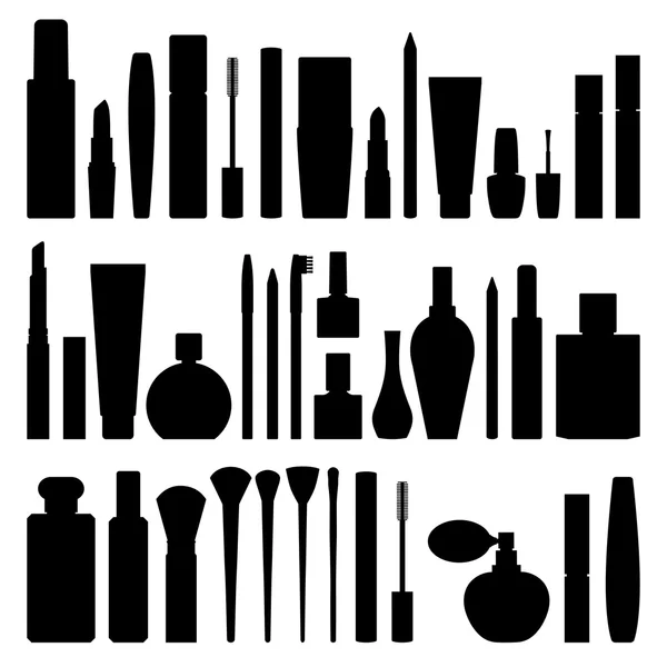 Beauty and care silhouettes collection. Vector. — Stock Vector