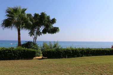 Kıbrıs Rum Kesimi 'nin Protaras kentindeki Akdeniz manzarası.