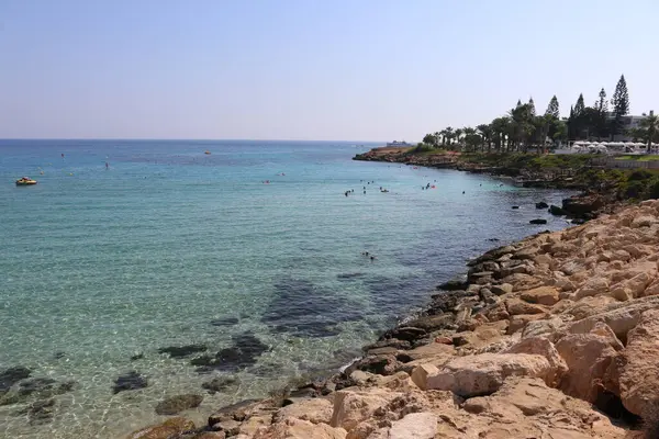 Meer Der Nähe Der Klippe Zypern Protaras — Stockfoto