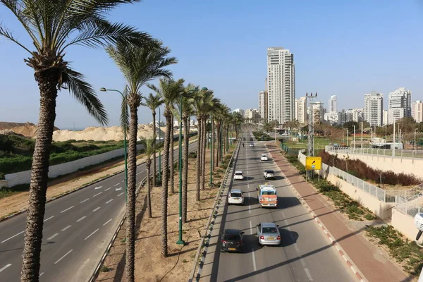 İsrail Netanya otoyol palmiye ağaçları