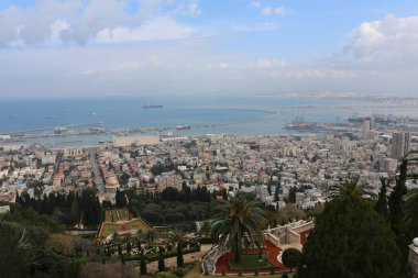 Hayfa Bahai 'nin en yüksek manzarası İsrail bahçeleri