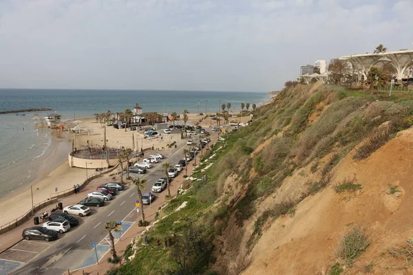 Israel Netanya Sironit Beach Top View Sea — Stock Photo, Image