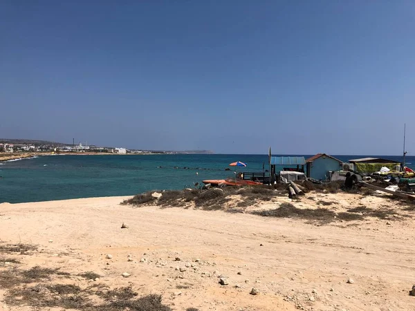 Mar Mediterrâneo Chipre Protaras Navios — Fotografia de Stock