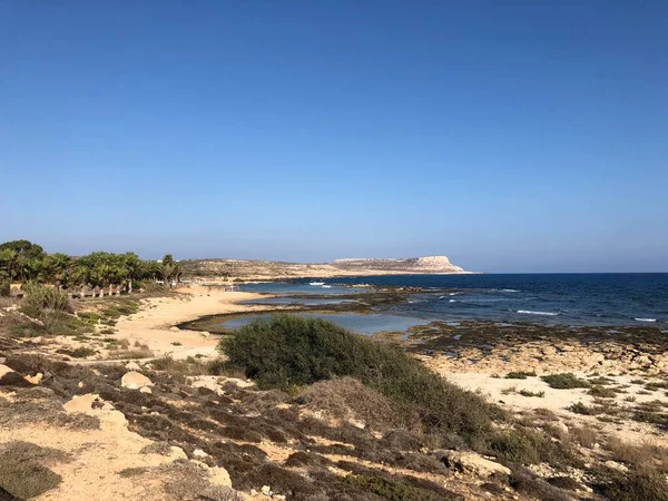 Средиземное Море Кипр Протарас Ayia Napa Волны Море Летний День — стоковое фото