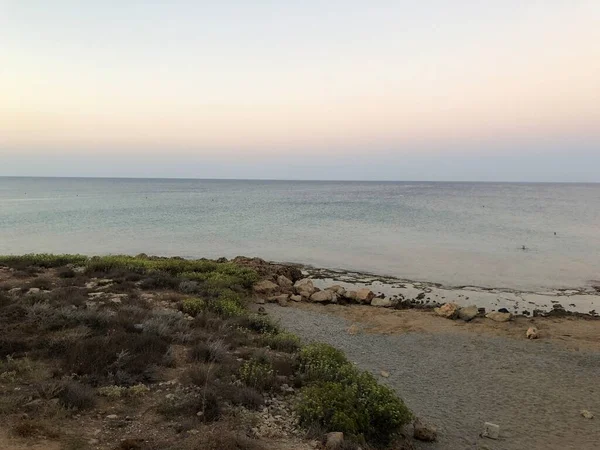 Закат Средиземном Море Протарас Кипр — стоковое фото