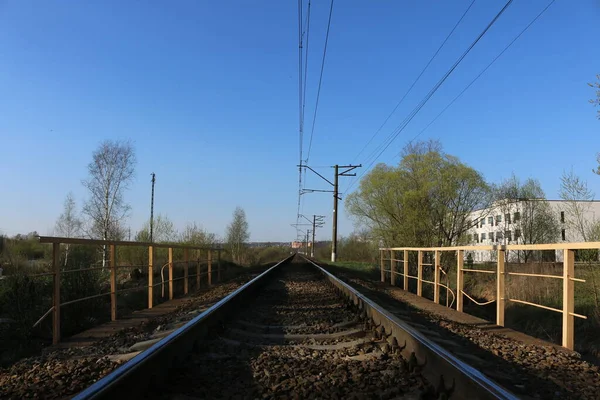 rails going off into the distance russia