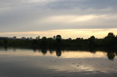 Fili Park Moskova Nehri Yaz Günbatımı