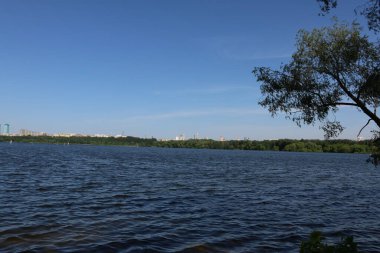 Moskova 'nın Büyük Strogino Zaton Panoraması