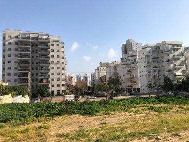 Netanya 'nın sokaklarında İsrail yazı