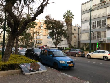 Netanya 'nın sokaklarında İsrail yazı