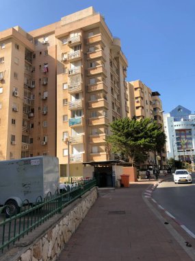 Netanya 'nın sokaklarında İsrail yazı