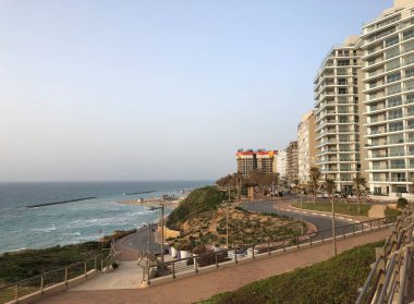 Sironit Netanya beach, sea view Israel clipart