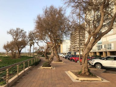 Netanya 'nın sokaklarında İsrail yazı