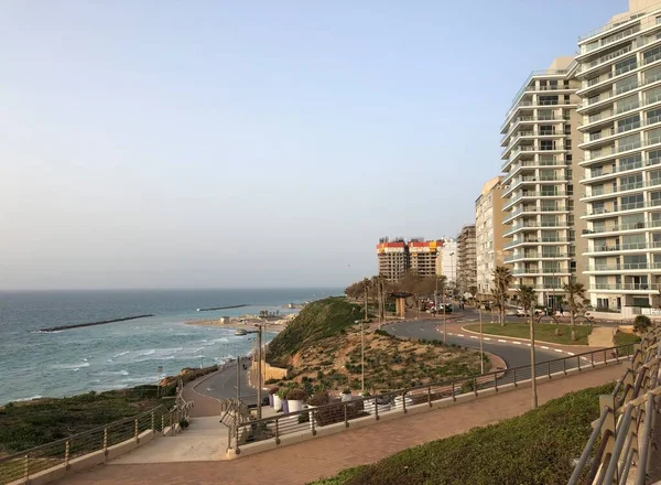 Sironit Netanya plajı, deniz manzaralı İsrail