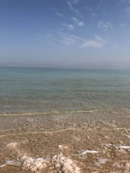 Мертвое Море Израиль Горизонта Соль Берегу — стоковое фото