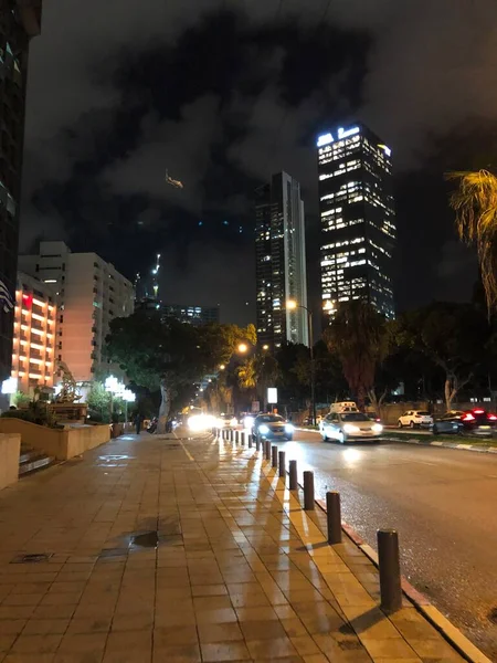 Night Tel Aviv Israel View Skyscrapers Night — Stock Photo, Image