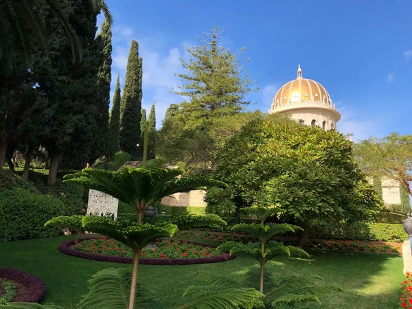 Bahai Jardins Israel Haifa Atração Turística — Fotografia de Stock