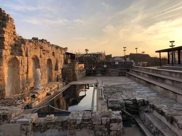 Caesarea Ulusal Parkı İsrail antik sarayı