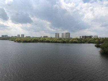 Moskova khimki nehri yaz manzarası