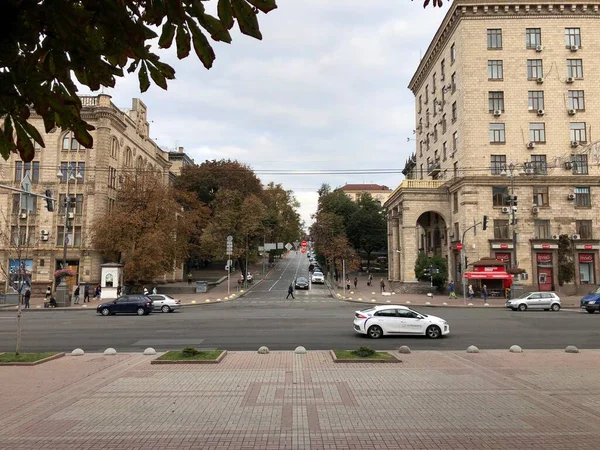 Straßen Stadtzentrum Von Kiew Ukraine — Stockfoto