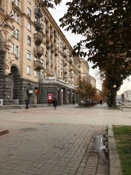 乌克兰基辅市中心的街道 — 图库照片