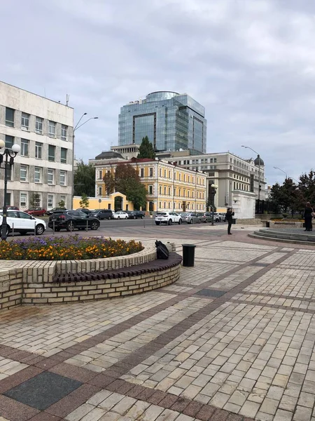 Vista Plaza Independencia Maidan Nezalezhnosti Kiev Ucrania — Foto de Stock