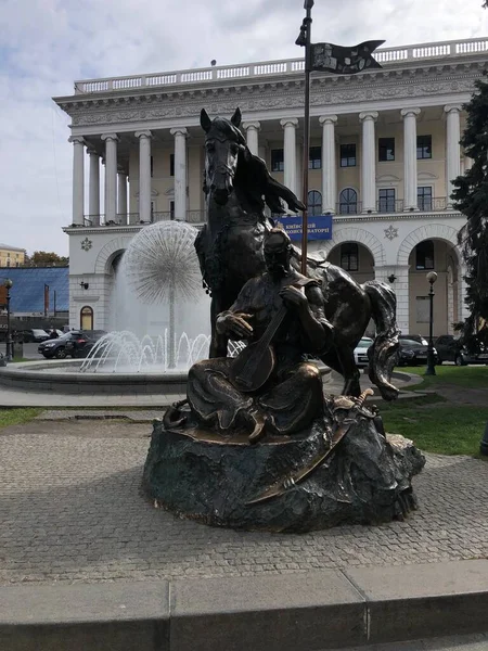 Kiev Ucrânia Monumento Kozak Mamai Praça Independência Kiev — Fotografia de Stock