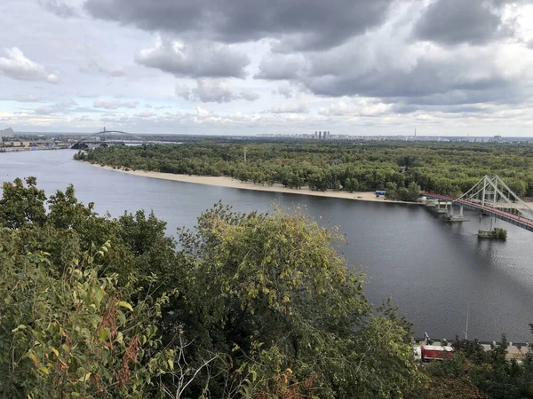 Kiev Ukraine View Dnieper River Observation Deck — 스톡 사진