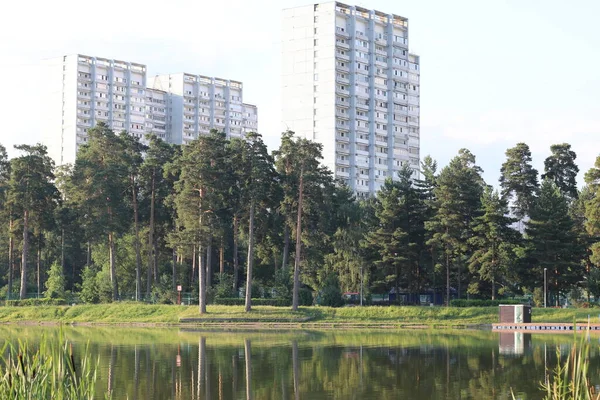 Lac École Zelenograd Moscou Russie — Photo