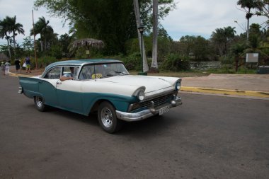 Eski Küba araba.