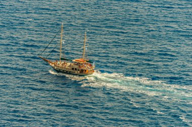 Güzel Santorini Adası.